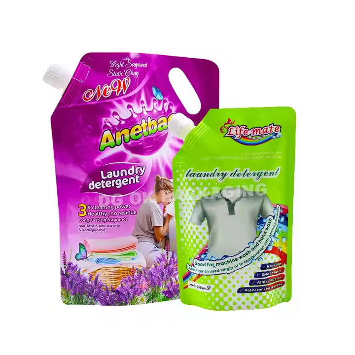 4.custom stand up pouches for soap and detergent